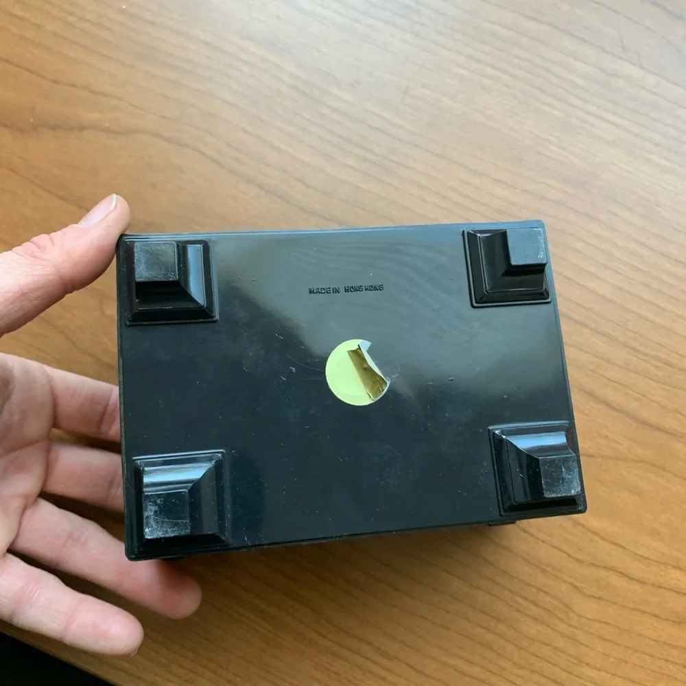 Vintage Inspired Asian Small Black Jewelry Box